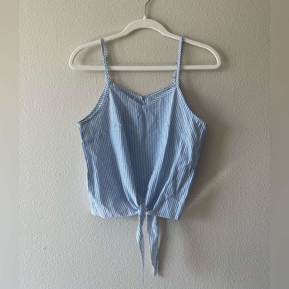 Blue & White Striped Summer Top